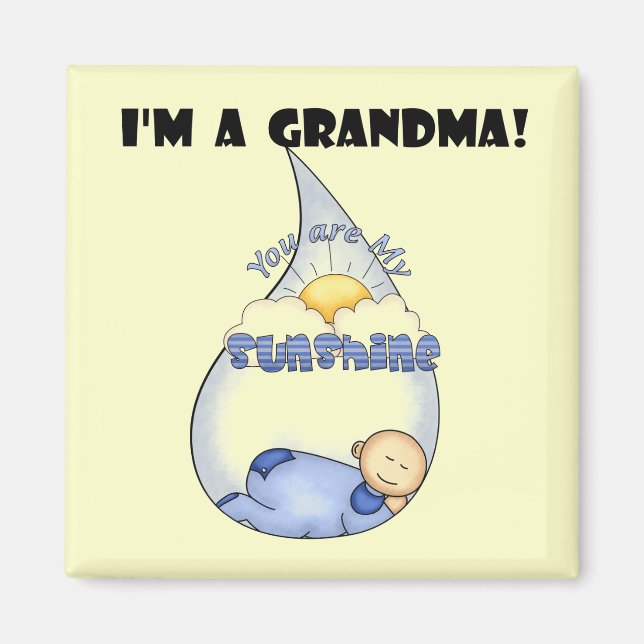 Mormor's Sunshine-Boy T-shirts and Gifts Magnet (Framsidan)