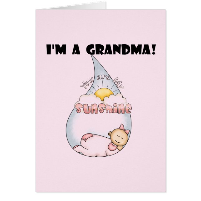 Mormor's Sunshine - Girl Tshirts and Gifts Hälsningskort (Framsidan)