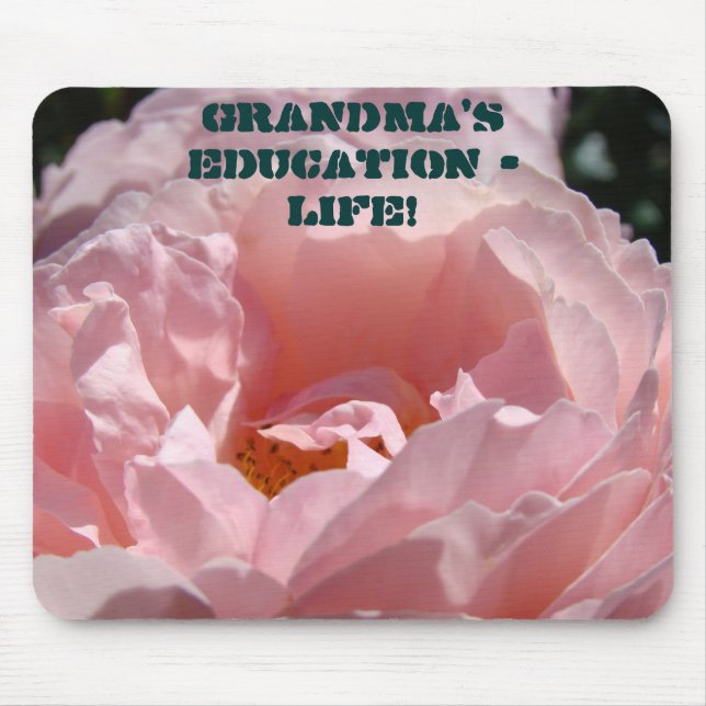 Mormors utbildning LIV! musmattor Rosa Ros (Framsidan)