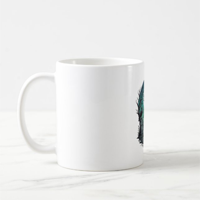 Mormors Zombie Hand Skelett Nyckel Gravsten Korpar Kaffemugg (Vänster)