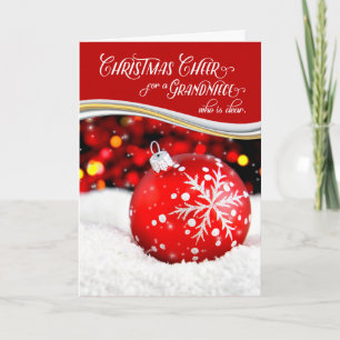 Morniece jul Cheer Red Ornament Helgkort
