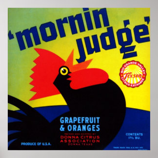 Mornin Judge Grapefruit och Orangar Poster