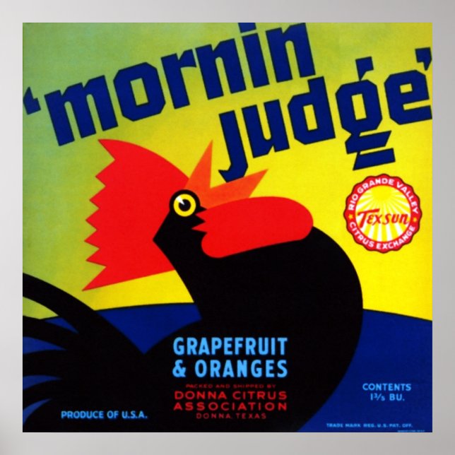 Mornin Judge Grapefruit och Orangar Poster (Framsidan)