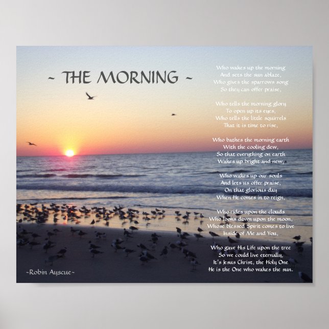 MORNING BEACH SUNRISE DIKT POSTER (Framsidan)