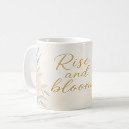 Morning Bloom Watercolor Floral Mug – "Rise and Bl Kaffemugg