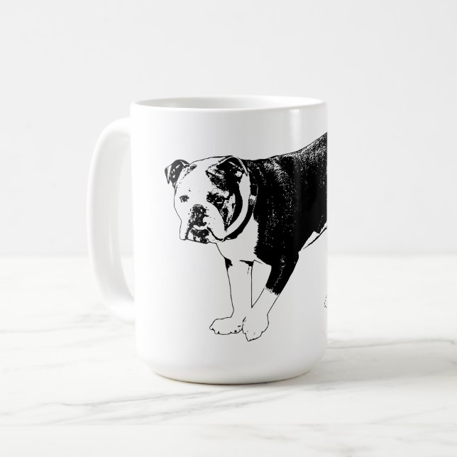 Morning Bulldog, Bold Clarity Kaffemugg (Framsida vänster)