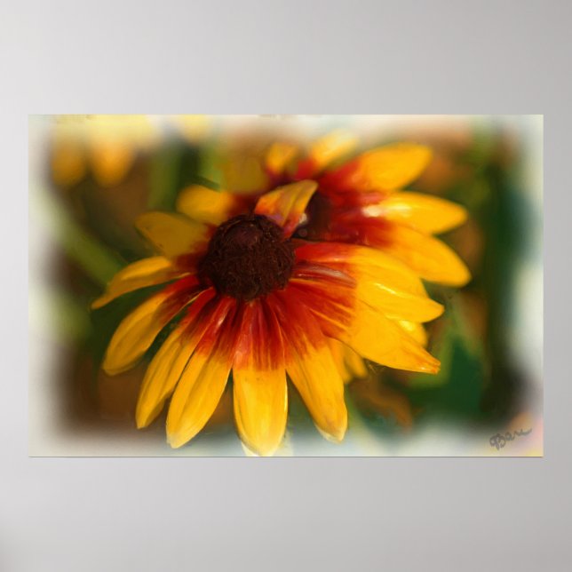 MORNING FLOWER OIL PRINT POSTER (Framsidan)
