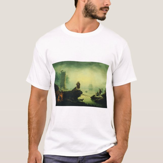 Morning Fog at sea by Joseph Vernet  T Shirt (Framsida)