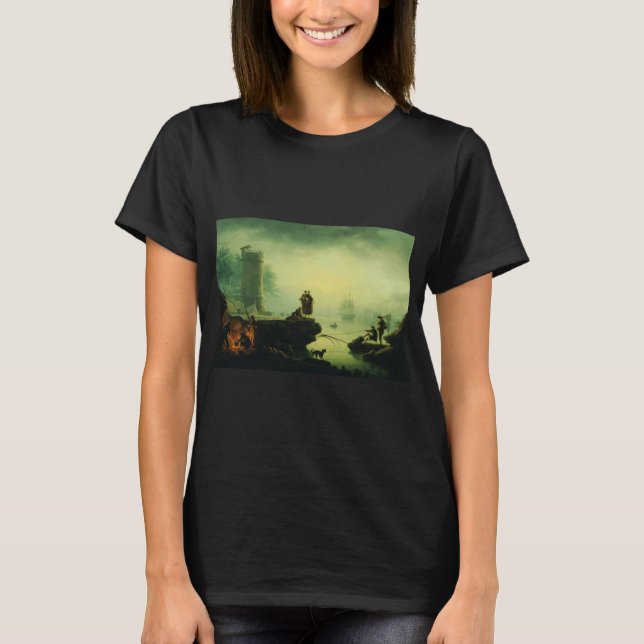 Morning Fog at sea by Joseph Vernet  T Shirt (Framsida)