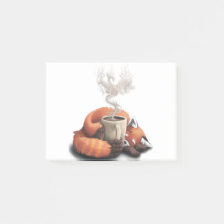 Morning Fox - cute coffee animal Post-it Block