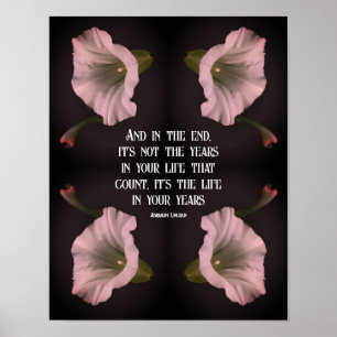 Morning Glory Blomma Inspirerande Livscitat Poster