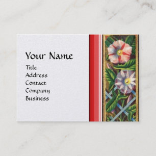 MORNING GLORY MONOGRAM WHITE PEARL PAPPER VISITKORT