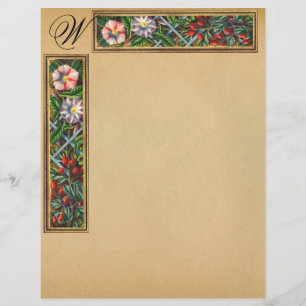 MORNING GLORY OCH RED BERRIES MONOGRAM