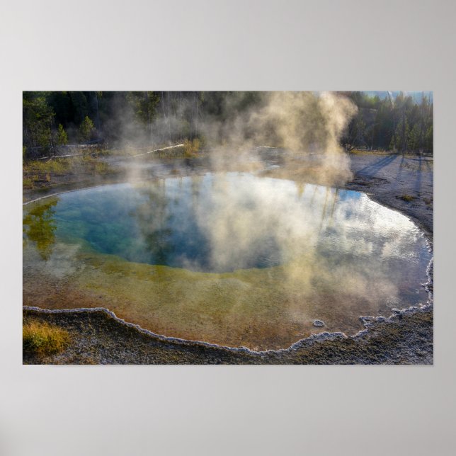 Morning Glory Pool, Yellowstone National Park Poster (Framsidan)