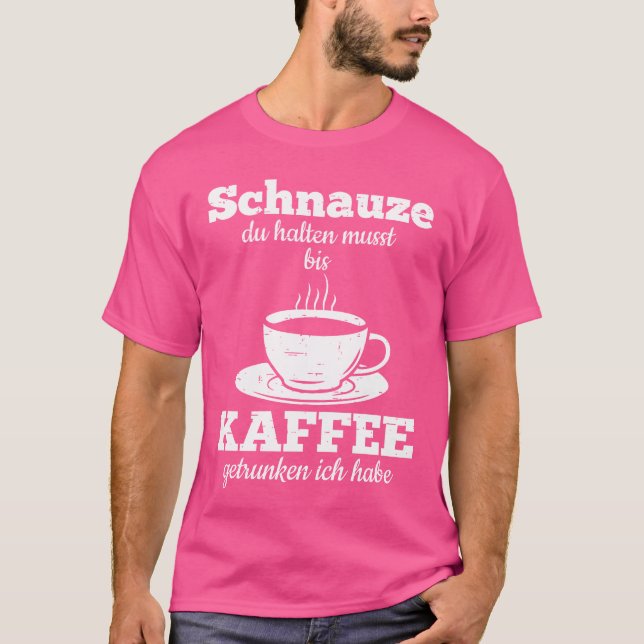 Morning grouch Coffee drinker with a coffee retro T Shirt (Framsida)