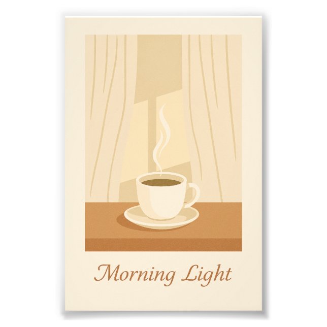 Morning Light Kaffeaffisch Fototryck (Framsidan)