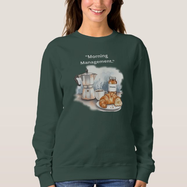Morning Management Estetisk T-Shirt | Moka Pot &  (Framsida)