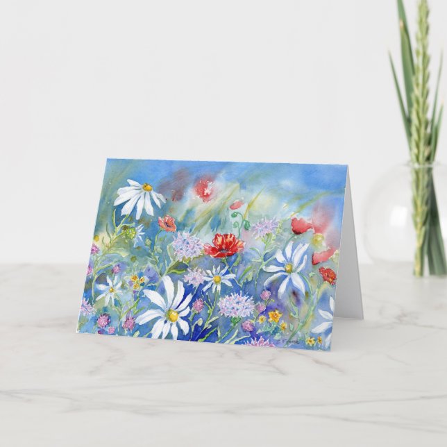Morning Meadow Blank Notecard Tack Kort (Framsida)