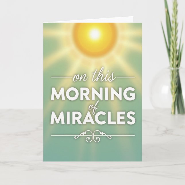 Morning Miracles Hopeful Glow Card Kort (Framsida)