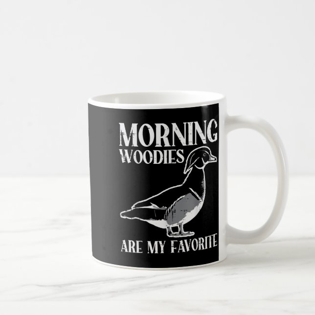 Morning My Favorite Duck Hunting Funny Hunter Men  Kaffemugg (Höger)