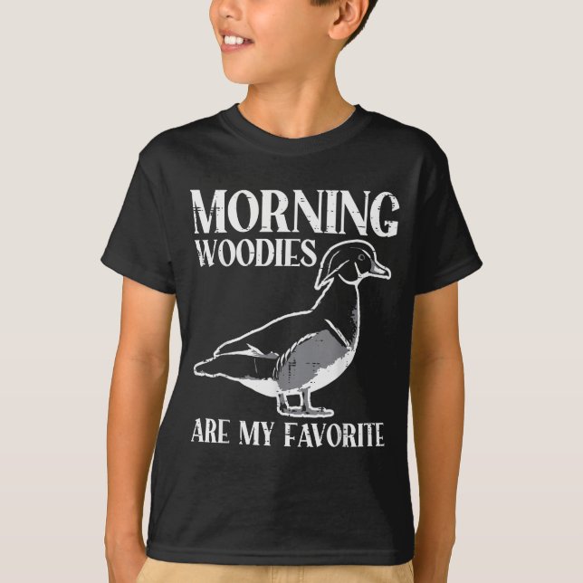 Morning My Favorite Duck Hunting Funny Hunter Men  T Shirt (Framsida)