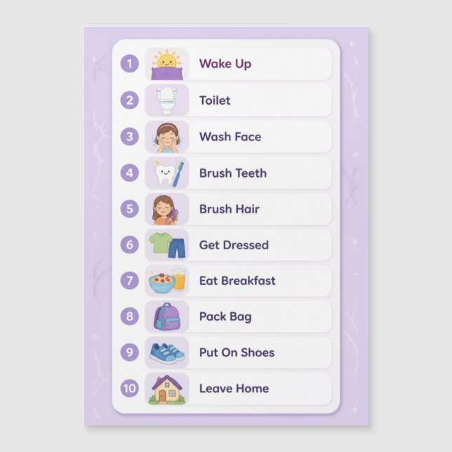 Morning Routine Visual Schedule for Neurodivergent (Framsida)