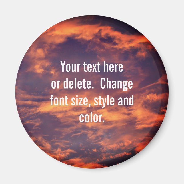 Morning Sky and Clouds Nature Personalized Magnet (Framsidan)