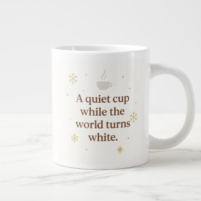 Morning Snowfall | A Quiet Cup | Winter Mug Jumbo Mugg (Höger)