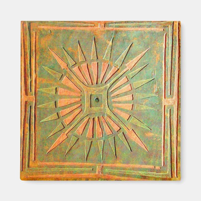 MORNING STAR Brown Grönt Magnet (Framsidan)