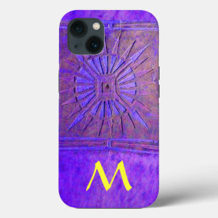 MORNING STAR,Lila,Violet Gult Monogram Fodral-