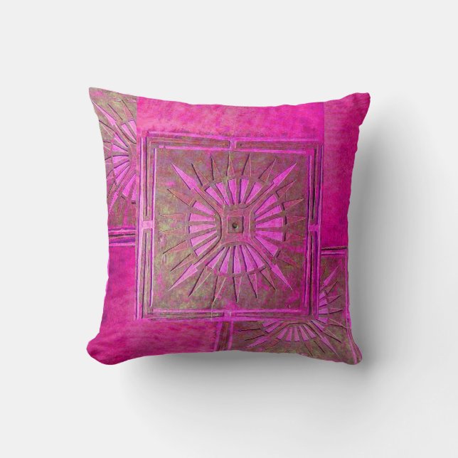 MORNING STAR,Lila,Violet,Rosa,Fuchsia Kudde (Framsida)