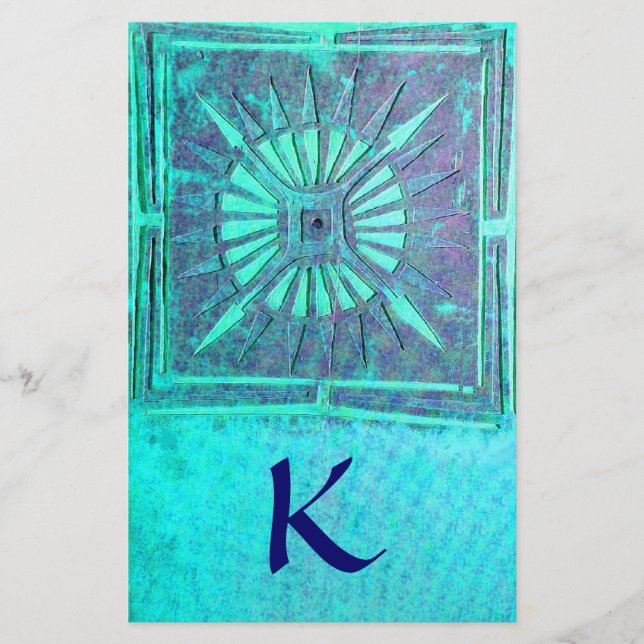 MORNING STAR MONOGRAM, blå turkvas (Framsida)