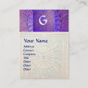 MORNING STAR, MONOGRAM, guld blue Visitkort
