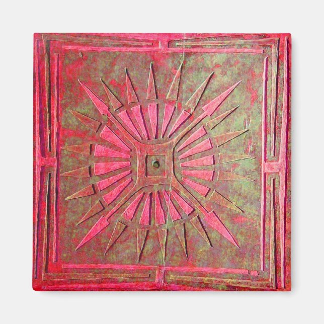 MORNING STAR,red grönt Magnet (Framsidan)