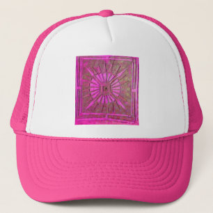 MORNING STAR Rosa,Fuchsia Black, Monogram Keps
