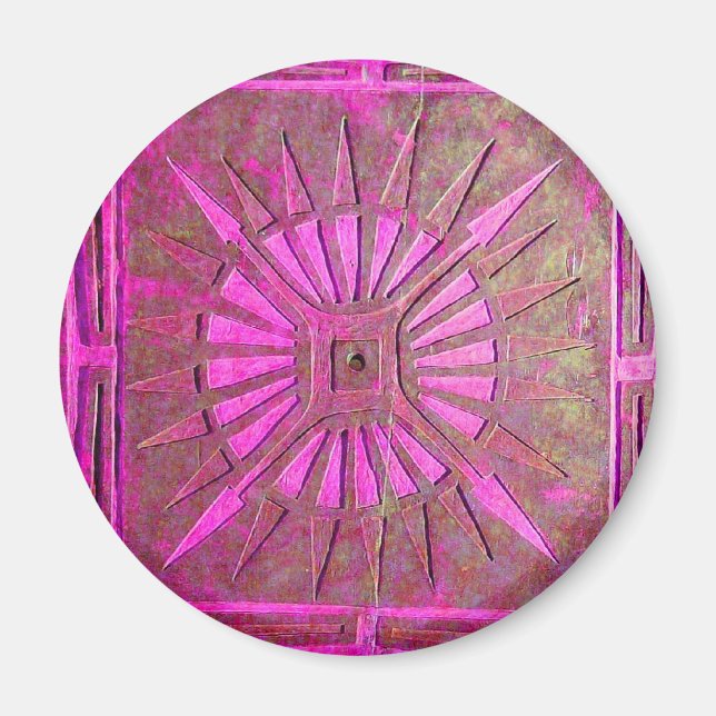 MORNING STAR Rosa,Fuchsia Black, Monogram Magnet (Framsidan)