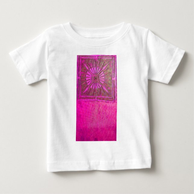 MORNING STAR Rosa,Fuchsia Black, Monogram T Shirt (Framsida)