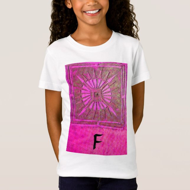 MORNING STAR Rosa,Fuchsia Black, Monogram Tee (Framsida)