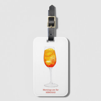 Mornings är för Mimosas Luggage Tag Bagagebricka