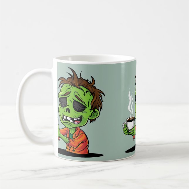 Mornings är för Zombies Kaffemugg (Vänster)
