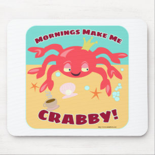 Mornings gör mig till Crabby Cute Tecknad Musmatta