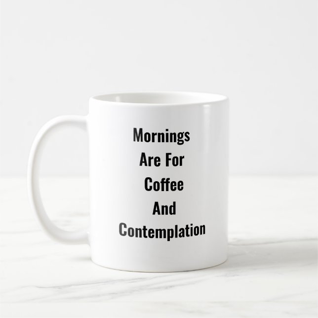 Mornings = Kaffe och tankning - djupt Mugg (Vänster)