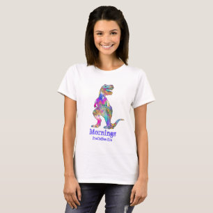 Mornings Pre-Coffee Era Funny T Rex Dinosaur Art Shirt