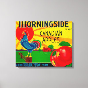 Morningside Apple LabelCanada Canvastryck