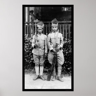 Moro tjäna som soldat Philippines 1909 Poster