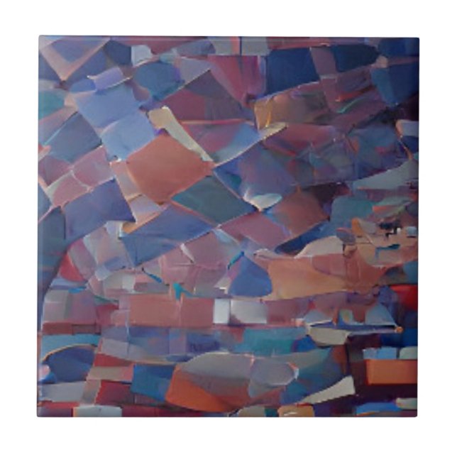 Morocansk mosaikblåfärgad, flerfärgad dekorativ kakelplatta (Framsidan)