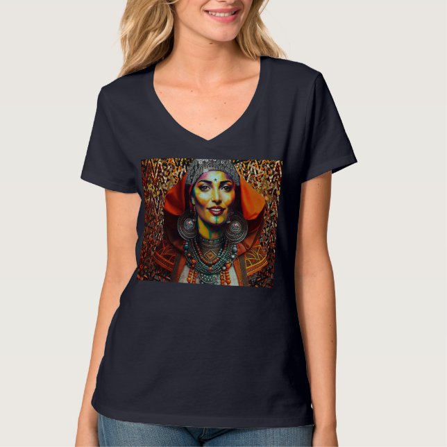 Moroccan Amazigh Beauty v1 T Shirt (Framsida)