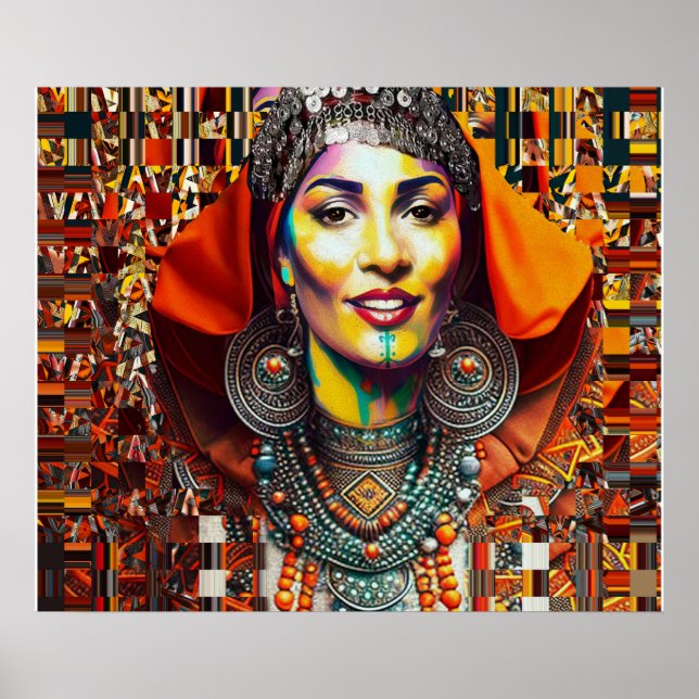 Moroccan Amazigh Beauty V3 Poster (Framsidan)