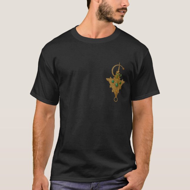 Moroccan Amazigh logotyp Tazerzit T-Shirt (Framsida)
