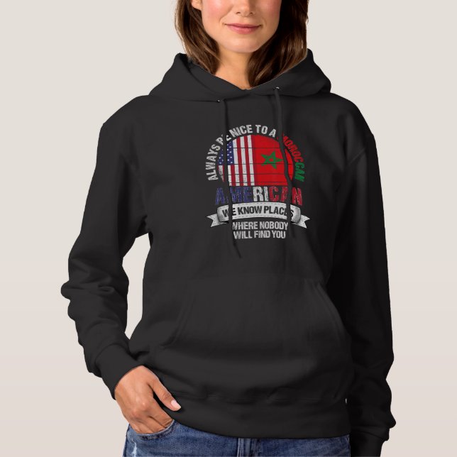 Moroccan American We know Places where Country Mor T Shirt (Framsida)